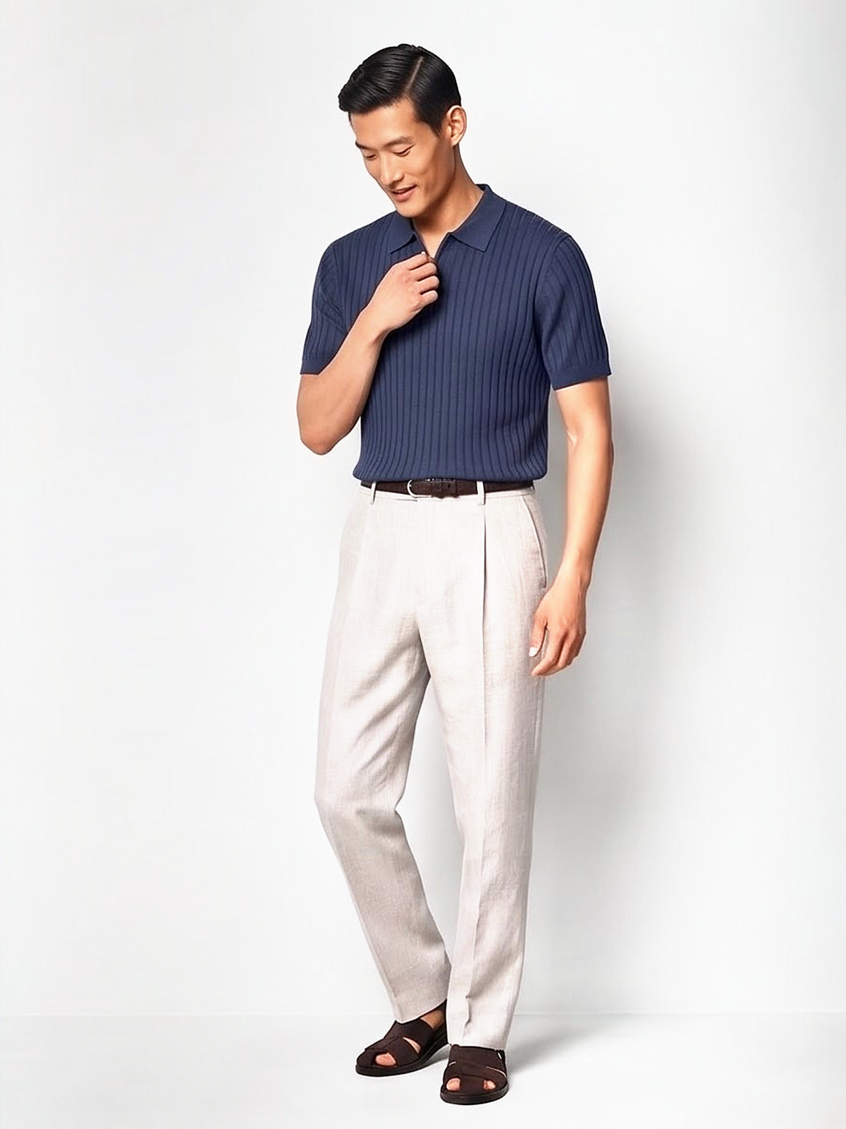 the-riviera-zip-knit-polo-navy-2-side