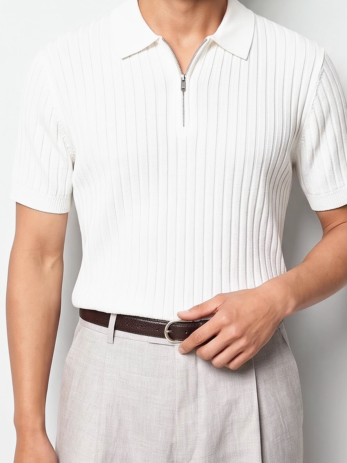 the-riviera-zip-knit-polo-white-3-closeup