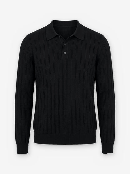 The Savoy Long-Sleeve Knit Polo