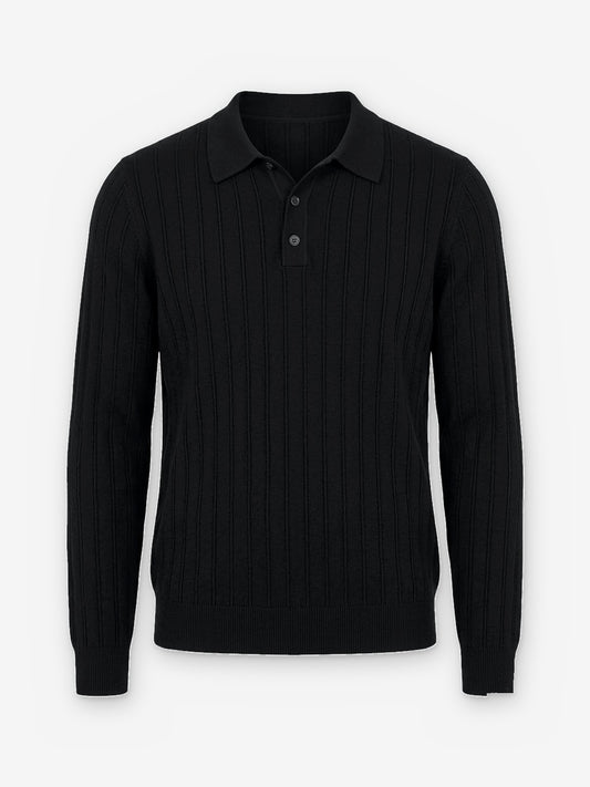 The Savoy Long-Sleeve Knit Polo