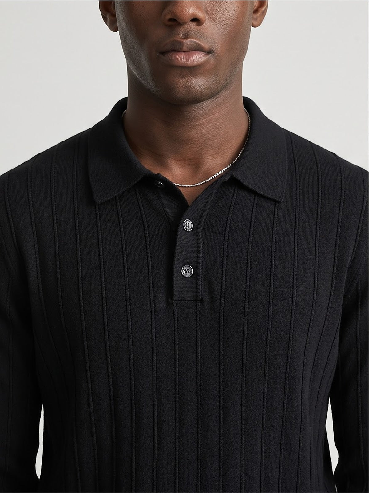 The Savoy Long-Sleeve Knit Polo