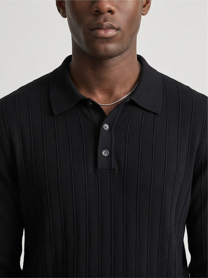 The Savoy Long-Sleeve Knit Polo