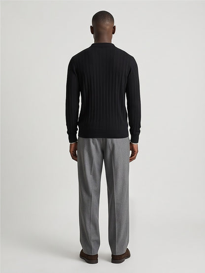 The Savoy Long-Sleeve Knit Polo