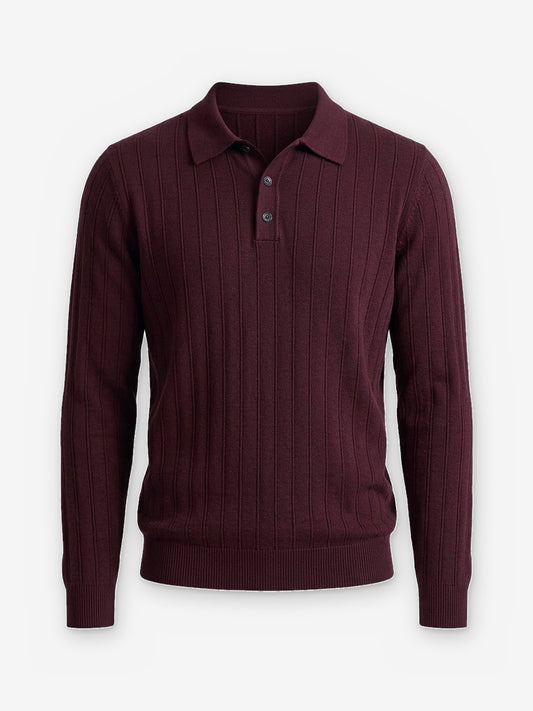 The Savoy Long-Sleeve Knit Polo