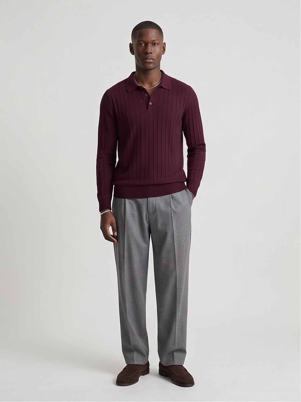 The Savoy Long-Sleeve Knit Polo