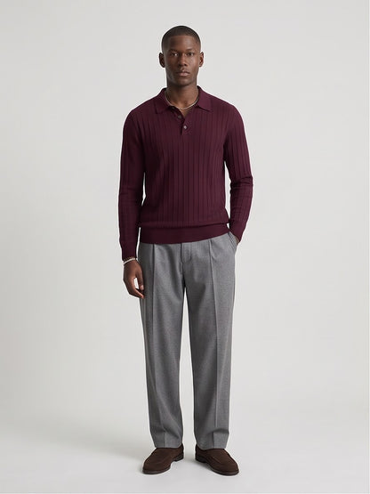 The Savoy Long-Sleeve Knit Polo