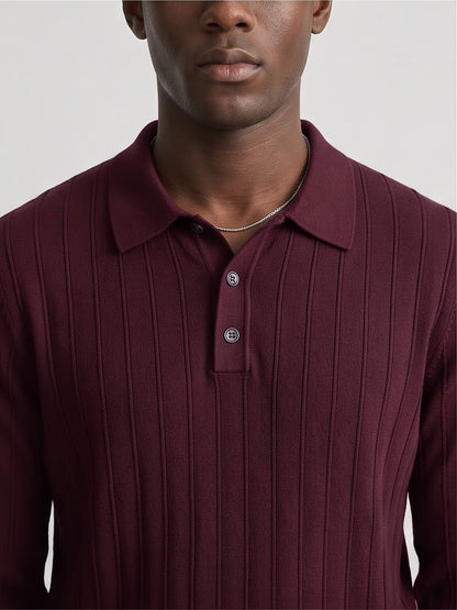 The Savoy Long-Sleeve Knit Polo