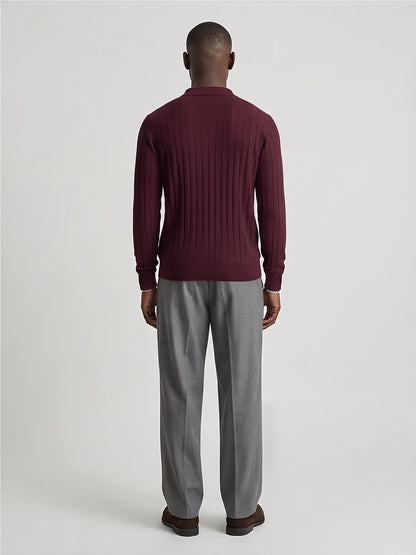 The Savoy Long-Sleeve Knit Polo