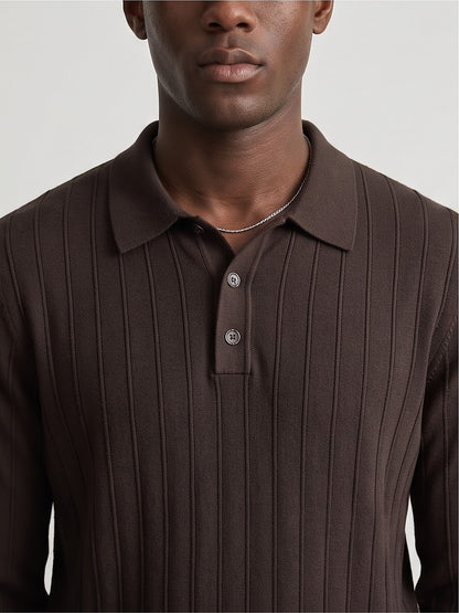 The Savoy Long-Sleeve Knit Polo