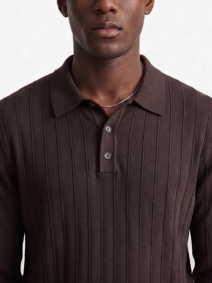the-savoy-knit-polo-coffee-3-closeup