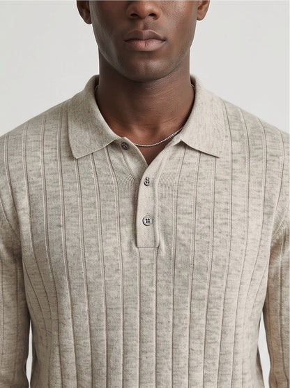 The Savoy Long-Sleeve Knit Polo
