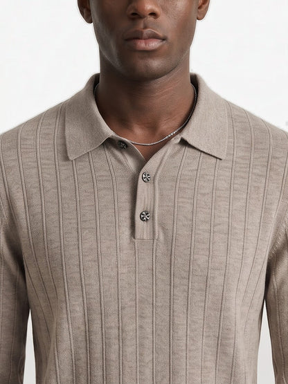 the-savoy-knit-polo-taupe-3-closeup