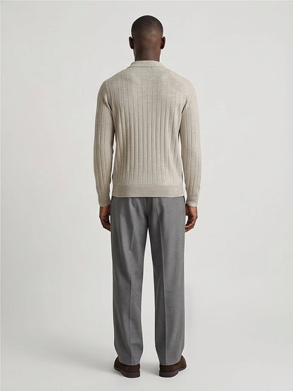 The Savoy Long-Sleeve Knit Polo